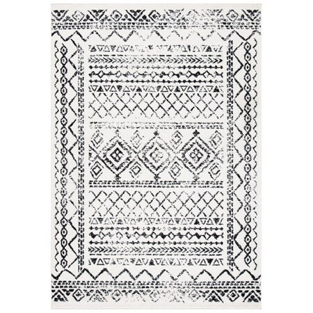 Safavieh 6 x 9 ft. Tulum 268D Power Loomed Rectangle Area Rug Ivory & Black TUL268D-6